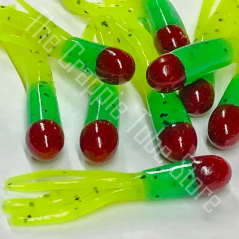 American Crappie Tubes 1.5" Tri-Color Crappie Jig Tube 50 Pack