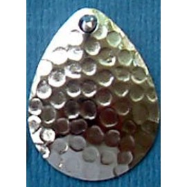 Walleye Candy  Colorado Spinnner Blades #3.5 Nickel Hammered 1.094" x .826" Walleye Candy  - 12 Blades...