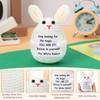 JULEASEL Mini Funny Positive Bunny Emotional Crochet Animals Rabbit Knitted