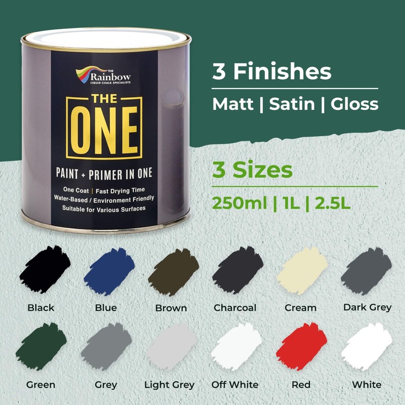 THE ONE All-In-One Paint & Primer - Green Satin, 8.5