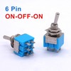Taiss/10pcs DPDT Mini Toggle Switch 6-Pin 3 Position ON/Off/ON Miniature