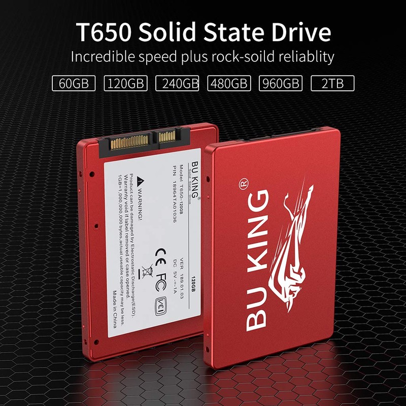 BU KING SSD 480GB Internal SATA3 2.5 Inch Solid State