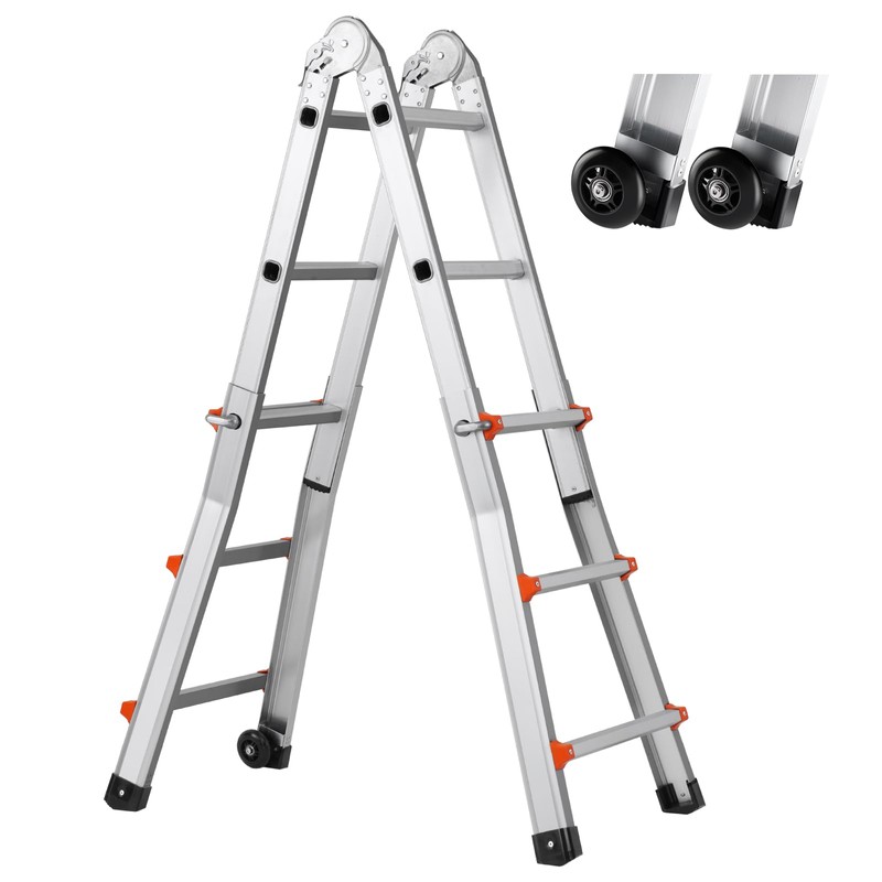 VEVOR 9.5 FT Telescoping Ladder - Compact & Portable Aluminum
