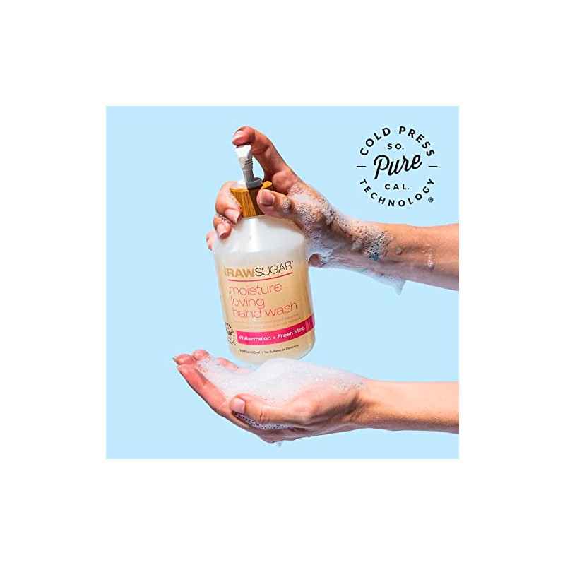 Raw Sugar, Liquid Hand Soap Watermelon, 16.9 Ounce