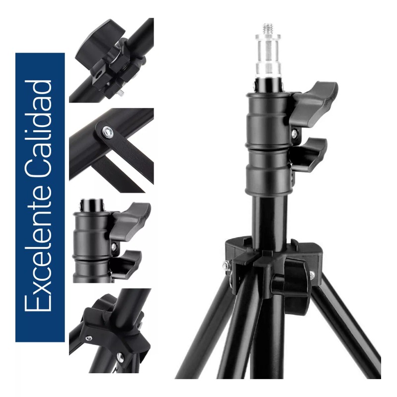 Bluelander Tripie Universal Camara Y Aro De Luz Extendible De