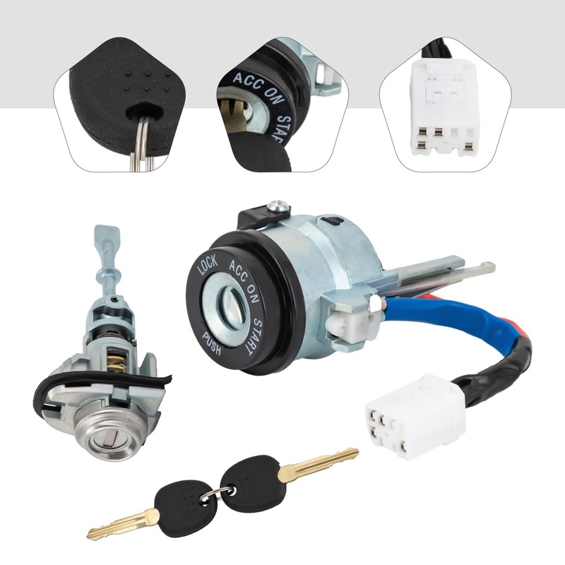 Ignition Switch Cylinder Compatible for 2014-2016 Kia Forte W/ 2Keys,