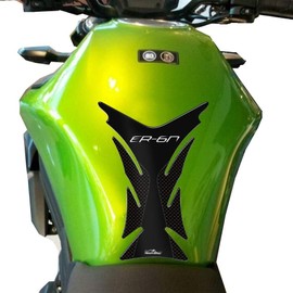 Resin Bike Motorcycle Sticker Compatible with Kawasaki ER-6N. Protection Tank Pad Motorcycle Cover PU Graffi Sticker 3D Resin Coated Measure Universal Carbon Effect