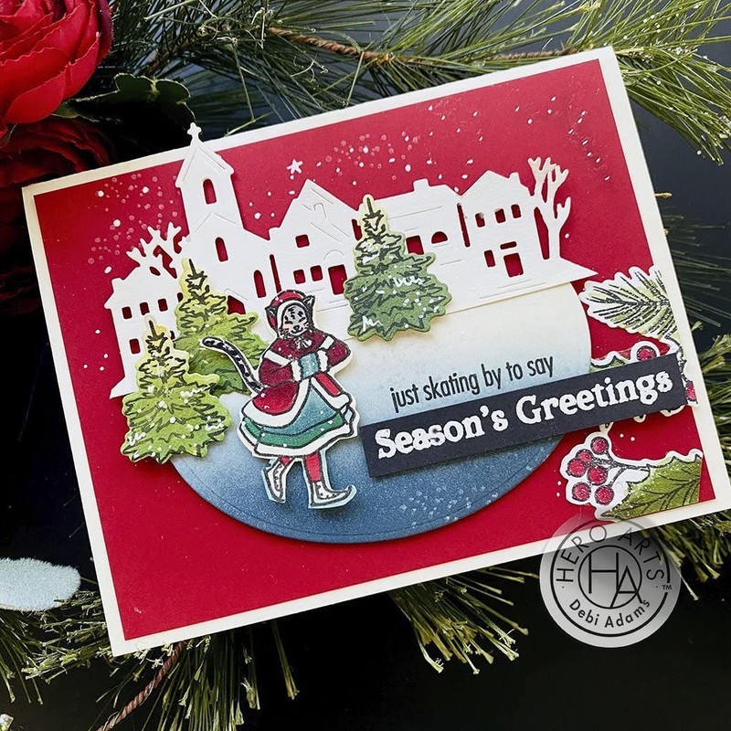 Hero Arts CM578 Clear Stamp Victorian Ice Skates