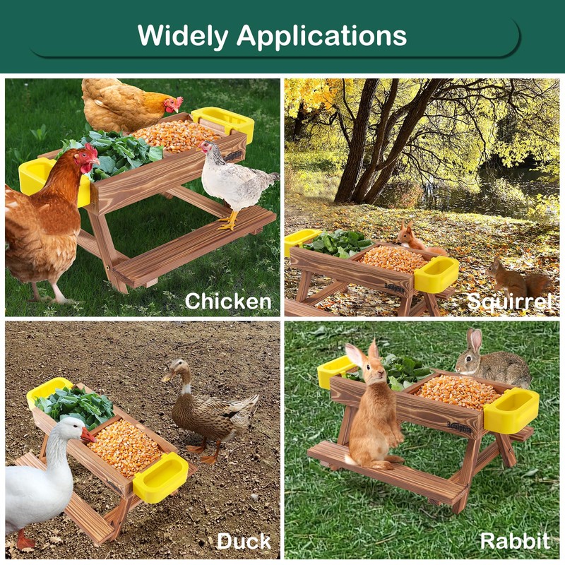 Boulphia Chicken Feeders and Waterers, Chicken Feeder No Waste Kit