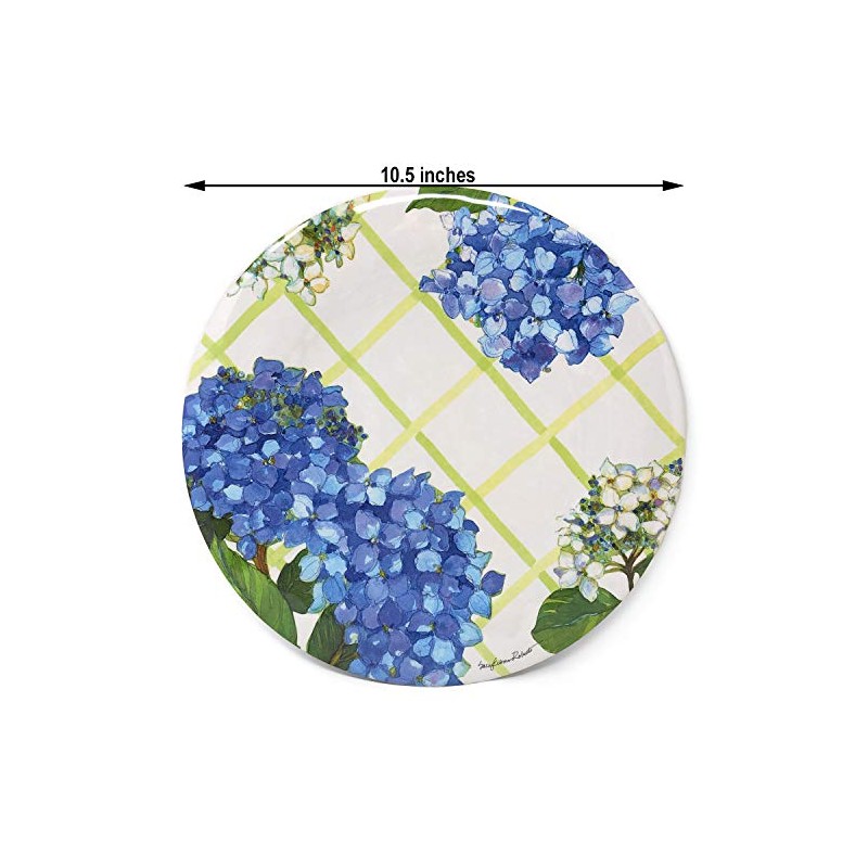 Bamboo Table Hydrangea Lattice Dinner Plate, Set of 4