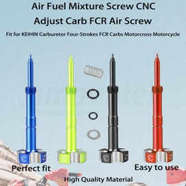 Amavoler Air Fuel Mixture Screw CNC Adjust Carb FCR Air Screw Replacement Parts Fit for KEIHIN Carburetor Four-Strokes FCR Carbs KTM Yamaha Suzuki Pit Dirt Bike. (Red)
