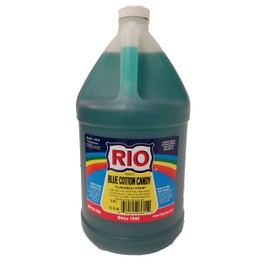 Premium Blue Cotton Candy Flavored Snow Cone Syrup, 1 Gallon Ready to Use, By Rio