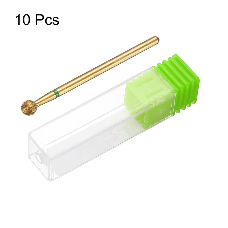 sourcing map 10pcs 100-120 Grits Diamond Grinding Bit 4mm Ball