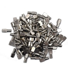 Nickel Shelf Pin 5mm 120Pcs Shelf Pegs Spoon Shape Cabinet Furniture Shelf Support Pegs Nickel Plated