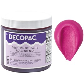 DecoPac Food Coloring | Paste Made In USA With Intense Colors, Food Color (Deep Pink) 16oz Deep Pink Food Coloring For Bakers