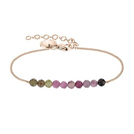 Liebeskind Berlin Bracelet with Faceted Stainless Steel Beads, Tourmaline