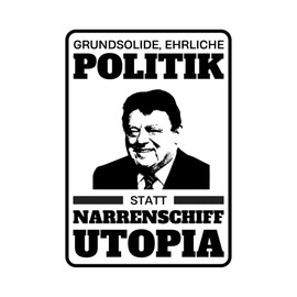 Franz Josef Strauss Sticker 5x Stickers Jester Ship Utopia Politics Bavaria Cartoon