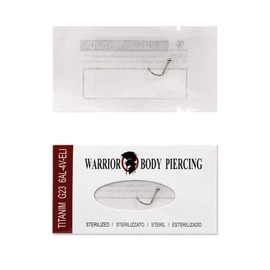 Warrior Sterile Nose Stud Nostril Piercing Titanium G23 Nose Piercing Nose Stud PTB-001, Titanium