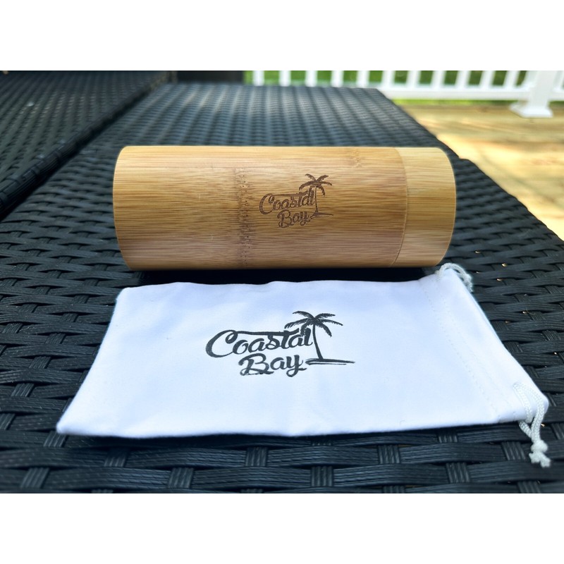 Coastal Bay Bamboo Wood Polarized Sunglasses Aviators Men Women With