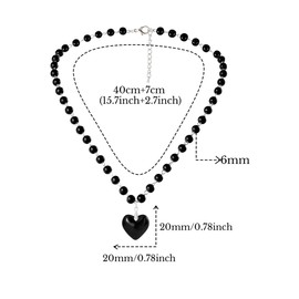Eigso Gothic Chain Necklace Chokers for Women Men Classic Droping Pendant Collar for Women Men, Zinc, No Gemstone