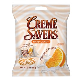 Creme Savers Hard Candy, Orange & Creme, 3 oz Bag Classic Swirled Fruit & Cream Candy, Individually Wrapped, Nostalgic Treat