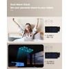 Projection Alarm Clock, Digital Clock with USB Phone Charging,180°Projector Clock,5-Level