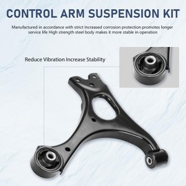 Front Lower Control Arm Suspension Kit Compatible with 2006 2007 2008 2009 2010 2011 Honda Civic w/Ball Joint Sway Bar Tie Rod End K620382 K620383-12pc Set