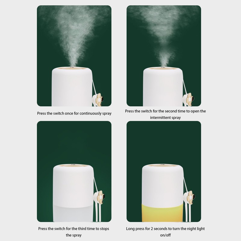 300ml Air Humidifier Mist Maker Sprayer Night Light USB Plug