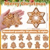 Quzzil 36 Pcs Christmas Gingerbread Ornaments for Tree Mini Snowflake