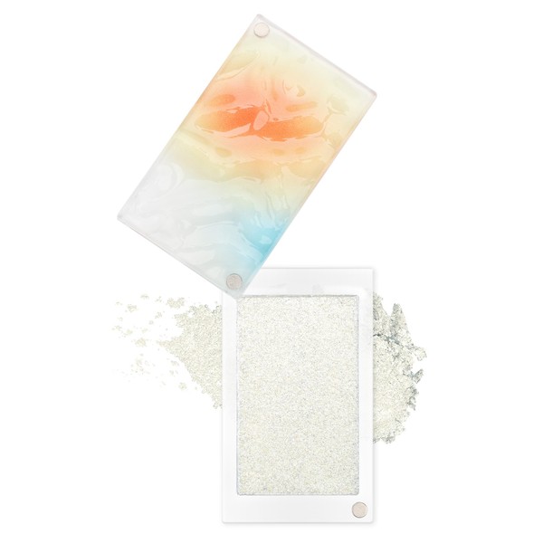 Erinde Glitter Highlight Palette, Shimmer Make-Up Highlighter Powder, Long-Lasting Glow