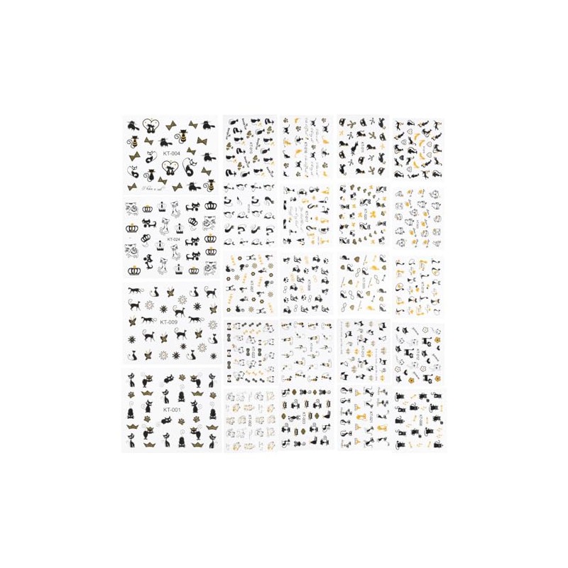 FOMIYES 16 Calcomanías para Uñas de Gatitos 3D - Pegatina