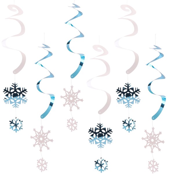 Toyland® Pack of 6 - White & Ice Blue Hanging