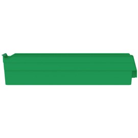 Akro-Mils 30128 Plastic Nesting Shelf Bin Box, (18-Inch x 4-Inch x 4-Inch), Green, (12-Pack)