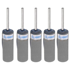 sourcing map 5pcs Abrasive Sandpaper Rolls 3000 Grit 2.35mm Shank Sanding Drums Sleeves Cylinder Grinding Head for Woodworking Glass Metal Polishing