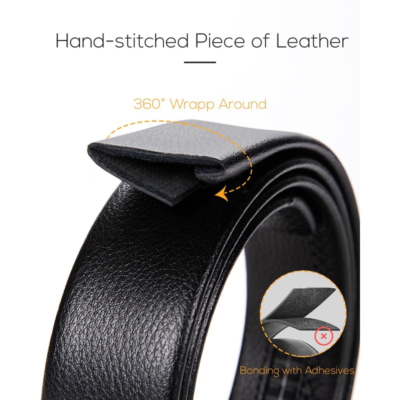 CHAOREN Leather Ratchet Belt for men 1 3/8" for Dress