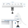 Desk Clamp Power Strip USB C,Under Desk Mount Power Station,20W