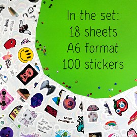 BulbaCraft 100Pcs Weirdcore Stickers, Weird Stickers for Adults, Weird Gifts, Psychedelic Decals, Trippy Decals, Weirdcore Accessories, Gifts for Women & Men