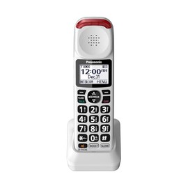 Panasonic kx-tgm420 W Amplified teléfono inalámbrico con contestadora Digital, 1 Handset, Color Blanco, Auricular Adicional Opcional para KX-TGM420W, 