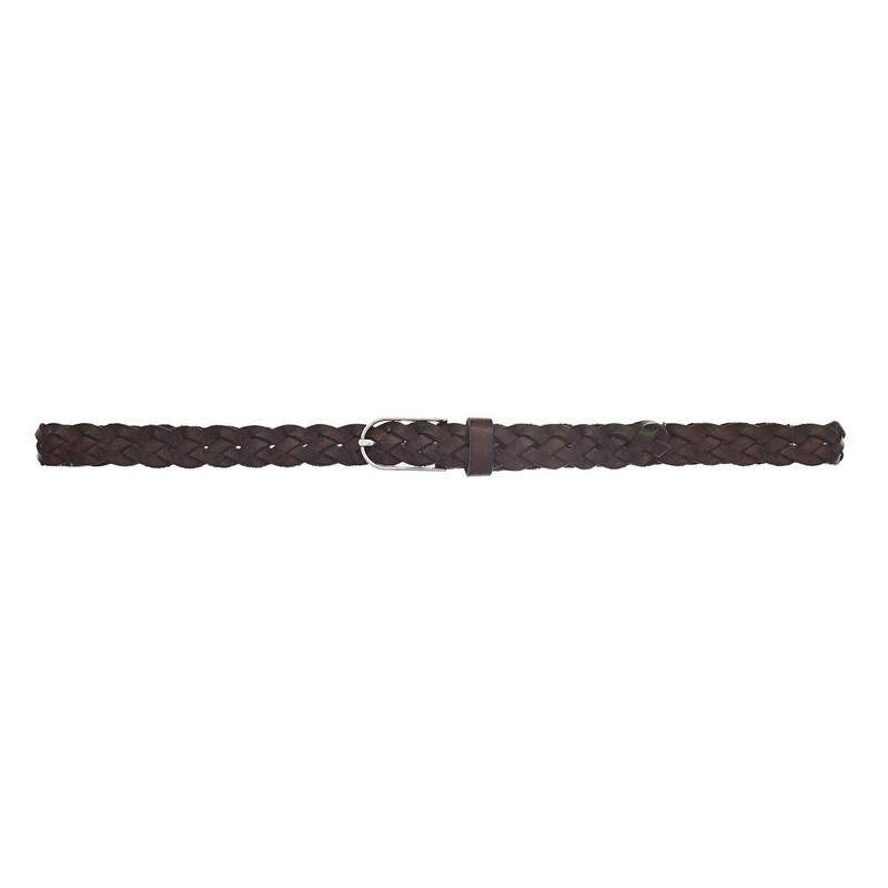 Vanzetti Women's Braided Leather Belt Width 2.5cm 80-105cm, brown