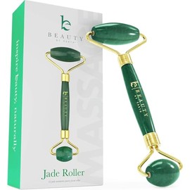 Rodillo de jade para cara, masajeador facial y cuello para el cuidado de la piel, rodillo facial para presionar sueros, crema y aceite en la piel,... 