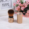 Healeved Mini Retractable Makeup Brush Soft Synthetic Bristles for Even