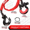 2.5FT UTV ATV Recovery Strap 19400LBS with Winch Hook and