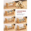 Vantic Elevated Dog Bowls, Adjustable Raised Dog Bowl Stand for
