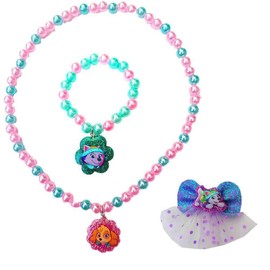 KC Handmade Paw Necklace & Bracelet for Girls with One Bonus Hair Clip Gift Set Puppy Accessories Puppy Hair Clip