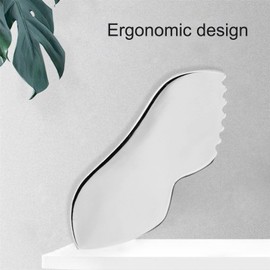 Gua Sha Massage Board Comb, Edge 304 Stainless Steel Guasha Face and Body Massager, Facial Skin Care Device, Smoother Surfaces Gua Sha Tool,Great Soft Tissue Mobilization Tool