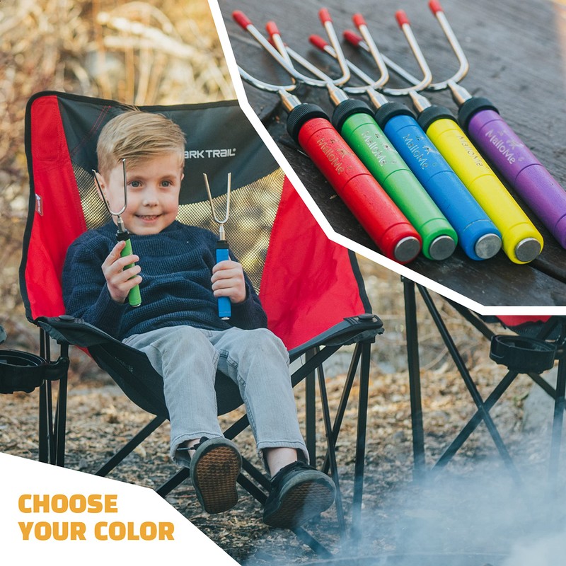 MalloMe Smores Sticks for Fire Pit - Premium 34 inch