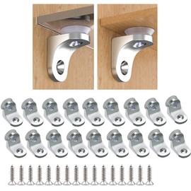 YOWPEY 20Pcs Shelf Support Peg Shelf Pins Kit Bracket Shelf Holder Replacement Peg for Support Cabinet Shelf Kitchen Furniture Book Shelves Holder Locking Pins (Round+Silver)