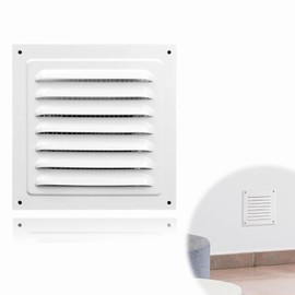 Systerm Ventilation Grille, 165 x 165 mm, Aluminium Alloy Blinds, Durable Duct Grille, Exhaust Grille, Corrosion-Resistant Crawling Room Ventilation Grille, for Fireplace Ventilation Wall, Bathroom