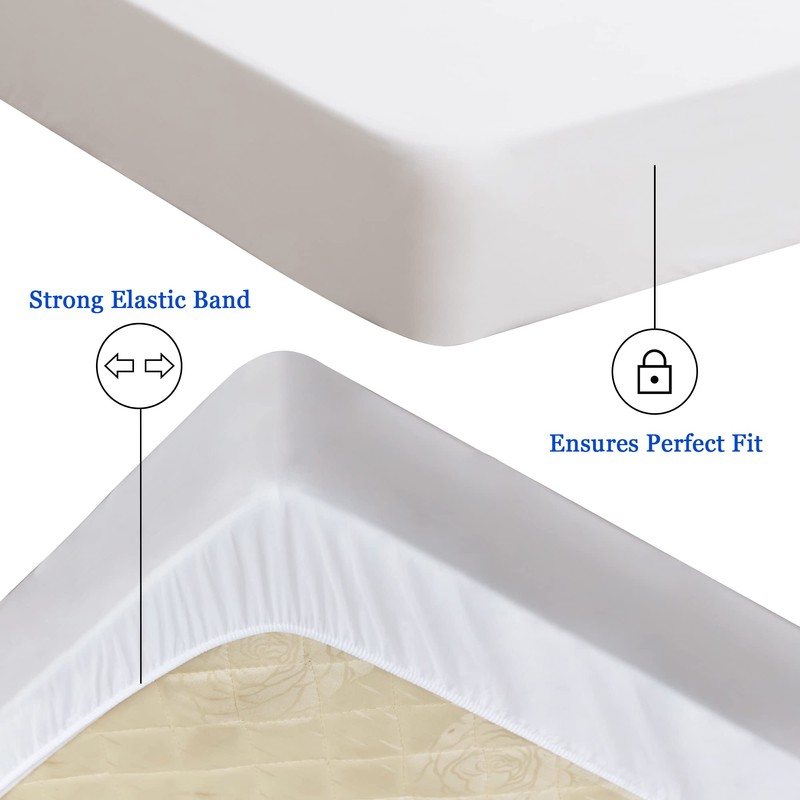Sufdari Waterproof Mattress Protector King,150x200cm Mattress Cover for Bed,30cm Deep