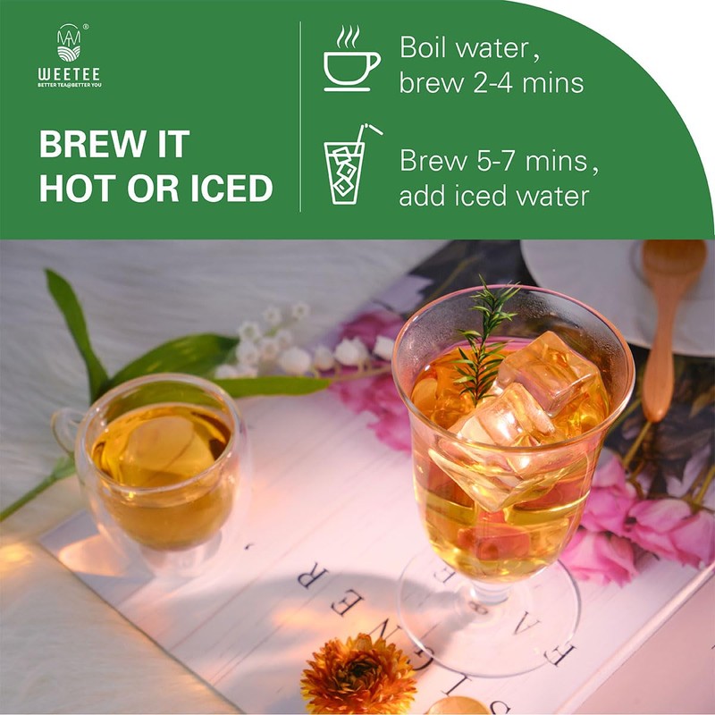 WT WEETEE Peppermint Tea Bags, Made with 100% Pure Peppermint,